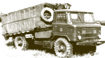 Понтонный автомобиль парка ДПП-40 на шасси ГАЗ-66-05 выпуска 1966 г.